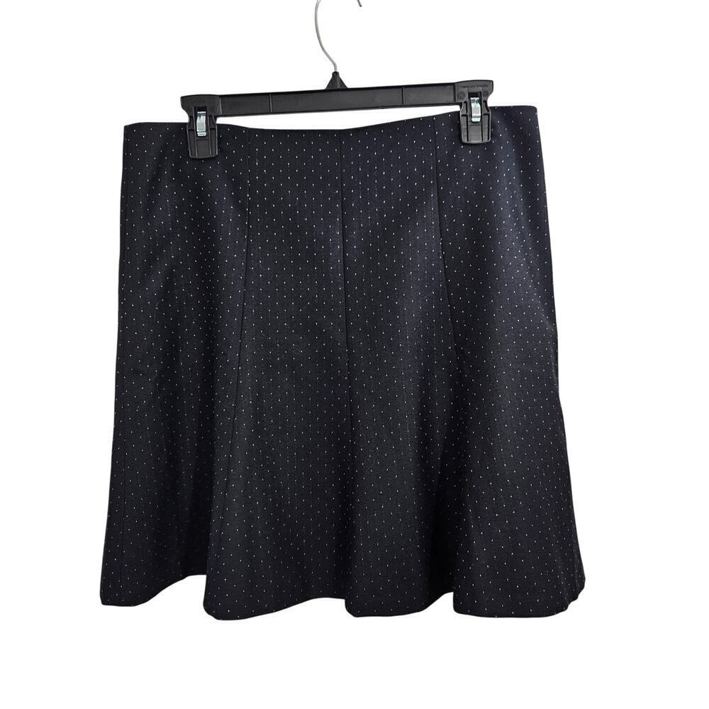 Ann Taylor Wool A-Line Polka Dot Knee-Length Skirt. Size 8 Medium